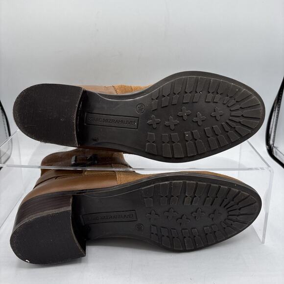 Isaac Mizrahi Live Women’s Brown Suede Side‑Zip Buckle Ankle Booties US 8.5 W - Picture 9 of 14